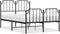 vidaXL - Bedframe - met - hoofd- - en - voeteneinde metaal - zwart - 120x190 - cm