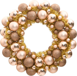 vidaXL - Kerstkrans - 45 - cm - polystyreen - roségoud