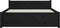 vidaXL - Bedframe - massief - hout - zwart - 120x190 - cm