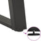 vidaXL - Salontafelpoten - 2 - st - U-vormig - 60x(42-43) - cm - staal - antraciet