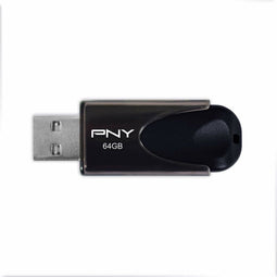 PNY Attaché 4 - USB-stick - 64 GB - Zwart