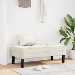 vidaXL - Ligbed - Crème - 113 - cm - Velvet