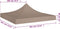vidaXL - Partytentdak 270 g/m² - 3x3 m UV- en waterbestendig - taupe