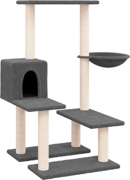 vidaXL - Kattenmeubel - met - sisal - krabpalen - 94,5 - cm - donkergrijs