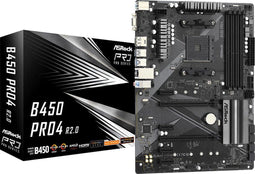 ASRock B450 Pro4 R2.0 - Moederbord - Socket AM4 - 128 GB DDR4 - ATX