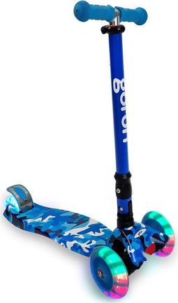 Gofun Kinderstep - Opvouwbaar - Verstelbaar Stuur - Lichtgevende Wielen - Blauw - 85 x 58 x 23 cm