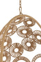 J-Line hangstoel + kussens Bula - metaal/riet - beige