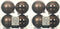 Decoris Kerstballen - 4 stuks - kunststof - walnoot bruin - 10 cm