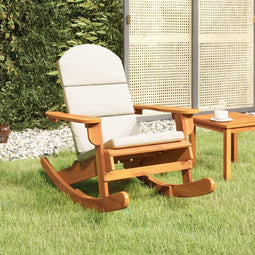 vidaXL - Schommelstoel - Adirondack - met - kussens - massief - acaciahout
