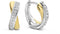 TI SENTO Dames Oorbellen - 925 zilver - Zirkonia met geel verguld - 7667ZY