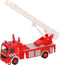 Speelgoed brandweerwagen met ladder 15 cm - Speelgoed auto brandweer