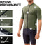 DANISH ENDURANCE Fietstrui M - Wielershirt - Korte Mouwen - Quick-Dry - Olijfgroen
