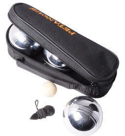 Jeu de Boules - Set van 3 ballen - Zwarte nylon tas met rits