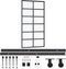 vidaXL - Schuifdeur - met - beslag - 102x205 - cm - aluminium - en - ESG-glas