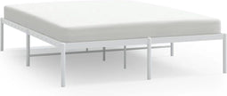 vidaXL - Bedframe - metaal - wit - 160x200 - cm