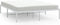 vidaXL - Bedframe - metaal - wit - 160x200 - cm