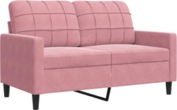 vidaXL - Tweezitsbank - 120 - cm - fluweel - roze
