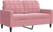 vidaXL - Tweezitsbank - 120 - cm - fluweel - roze