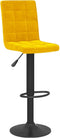 vidaXL - Barkrukken - 2 - st - fluweel - mosterdgeel