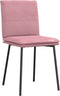 vidaXL - Eetkamerstoelen - 2 - st - fluweel - roze