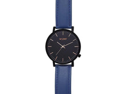 Wyzer Black Ocean - Heren Horloge - Blauw - Leren Band