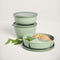 Mepal Cirqula - Multikom 3-vaks bento bowl - 250 ml & 500 ml - Rond - Nordic sage