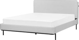 CORIO - Tweepersoonsbed - Lichtgrijs - 160 x 200 cm - Polyester