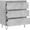 vidaXL - Dressoir - 60x35x70 - cm - bewerkt - hout - betongrijs