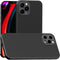 Geschikt voor iPhone 12 PRO MAX - Backcover Liquid Siliconen Case TPU Hoesje - Zwart - Luxe Telefoonhoesje Wallet Case Pasjeshouder PU Leder