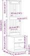 vidaXL - Halboom - SANDENS - 45x40x159,5 - cm - massief - grenenhout