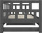 vidaXL - Slaapbank - uitschuifbaar - massief - grenenhout - grijs - 2x(90x190) - cm