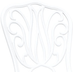 vidaXL - 3-delige - bistroset - voor - in - de - tuin - - - witte - gietaluminium