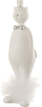 J-Line figuur Kat Met Hoed - polyresin - wit/zilver - small