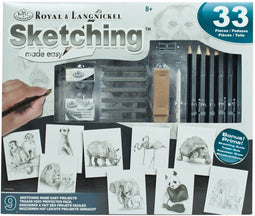 Royal & Langnickel - Basisset schetsen 33 delig - 6 hardheden tekenpotloden en 9 tekenbladen