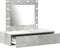 vidaXL - Wandplank - Make-uptafel - met - LED-verlichting - in - Betonnen - Grijs