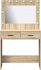 vidaXL - Kaptafel - met - LED-verlichting - - - Sonoma - Eiken - 78,5x41x135 - cm