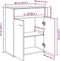 vidaXL - Dressoir - 60x30x75 - cm - bewerkt - hout - artisanaal - eikenkleurig