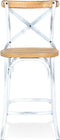 Alterego Cottage Mini Barkruk - Verouderde Walnoten Afwerking - 47x50x100cm