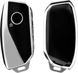 Autosleutel hoesje - TPU Sleutelhoesje - Sleutelcover - Autosleutelhoes - Geschikt voor Nieuwe BMW modellen - zwart - F4 - BMW 1- serie, BMW 2- serie, BMW 3- serie, BMW 4- serie, BMW 5- serie, BMW 6- serie, BMW 7- serie, BMW 8- serie BMW X1, BMW X2