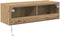 vidaXL - TV - Wandkast - met - LED - Verlichting - Artisan - Eiken - 100x35x31 - cm