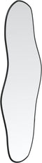 vidaXL - Wandspiegel - 80x35 - cm - zwart