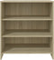 vidaXL - Dressoir - 70x40,5x75 - cm - bewerkt - hout - sonoma - eikenkleurig