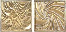 Wanddecoratie Home ESPRIT Gouden 94,5 x 4,5 x 94,5 cm (2 Stuks)
