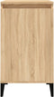 vidaXL - Nachtkastje - 40x35x70 - cm - bewerkt - hout - sonoma - eikenkleurig