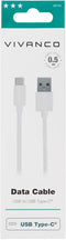 Vivanco DCVVUSBC20A05W - USB-kabel USB-A naar USB-C - 0,5 m - Wit