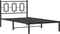 vidaXL - Bedframe - met - hoofdbord - metaal - zwart - 100x200 - cm