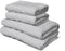 Set van 4 handdoeken - LOVELY HOME - 2 handdoeken 50 x 100 cm + 2 douchehanddoeken 70 x 140 cm - Lichtgrijs