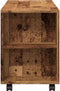 vidaXL - Tv-meubel - met wielen - 102x34,5x43 cm - bewerkt hout - oud hout