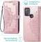 iMoshion Hoesje Geschikt voor Motorola Moto G50 Hoesje Met Pasjeshouder - iMoshion Mandala Bookcase - Rosé Goud