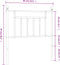 vidaXL - Hoofdbord - 80 - cm - metaal - zwart